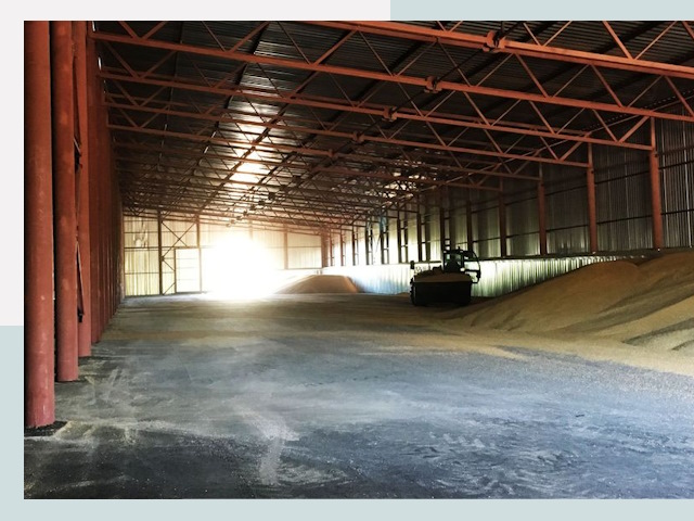 Строительство зернохранилищ в Кимовске