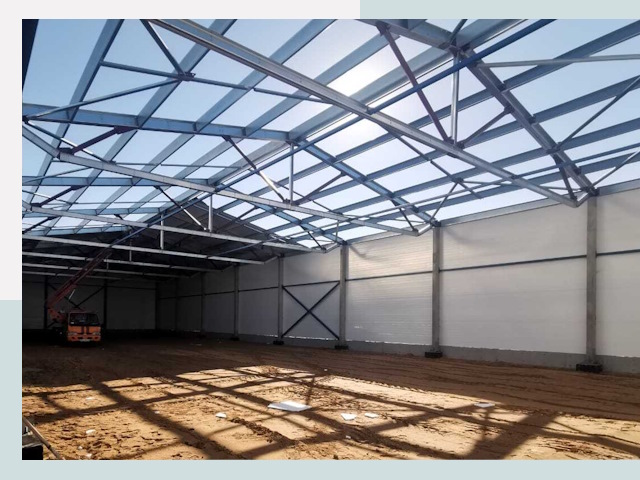 Строительство сенохранилищ в Кимовске