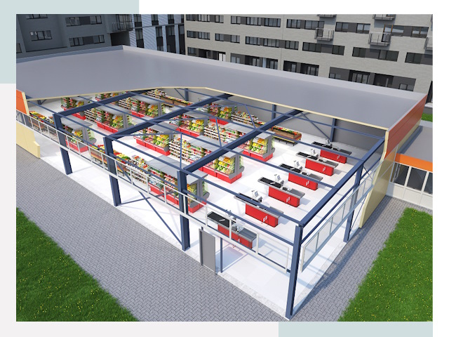 Строительство магазинов в Кимовск от 618 руб. за м²