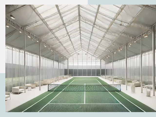 Строительство теннисных кортов в Кимовске