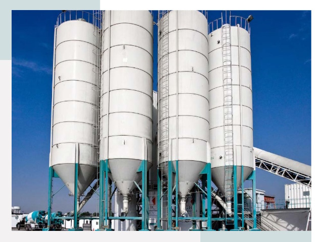 Строительство цементных силосов в Кимовске