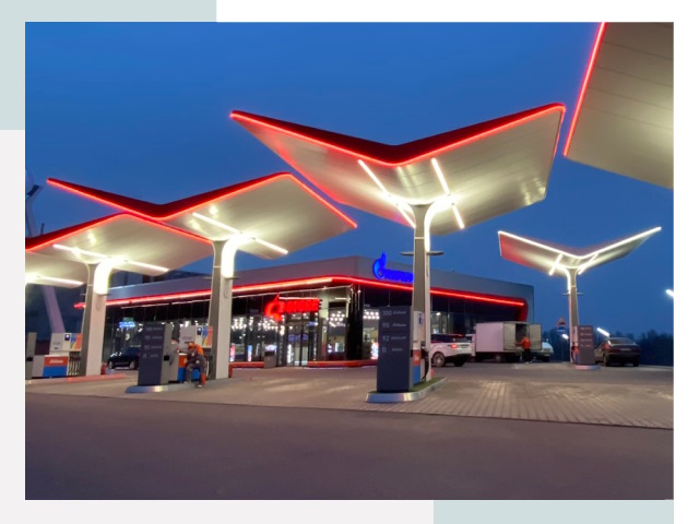 Навесы для АЗС в Кимовске