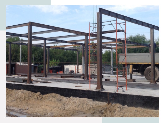 Фундамент для ангаров в Кимовске