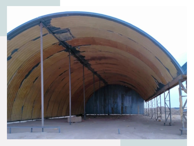 Реконструкция ангаров в Кимовске