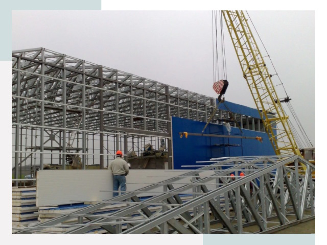 Монтаж ангаров в Кимовске